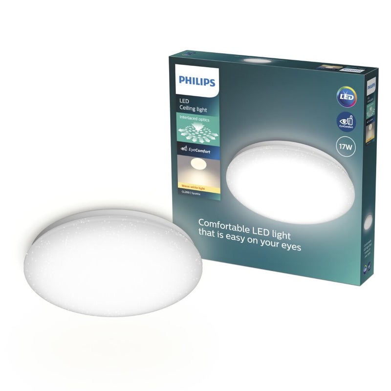 Plafon LED Philips Lampa Sufitowa 17W 1700lm 2700K z Efektem Gwiazd Moire CL200