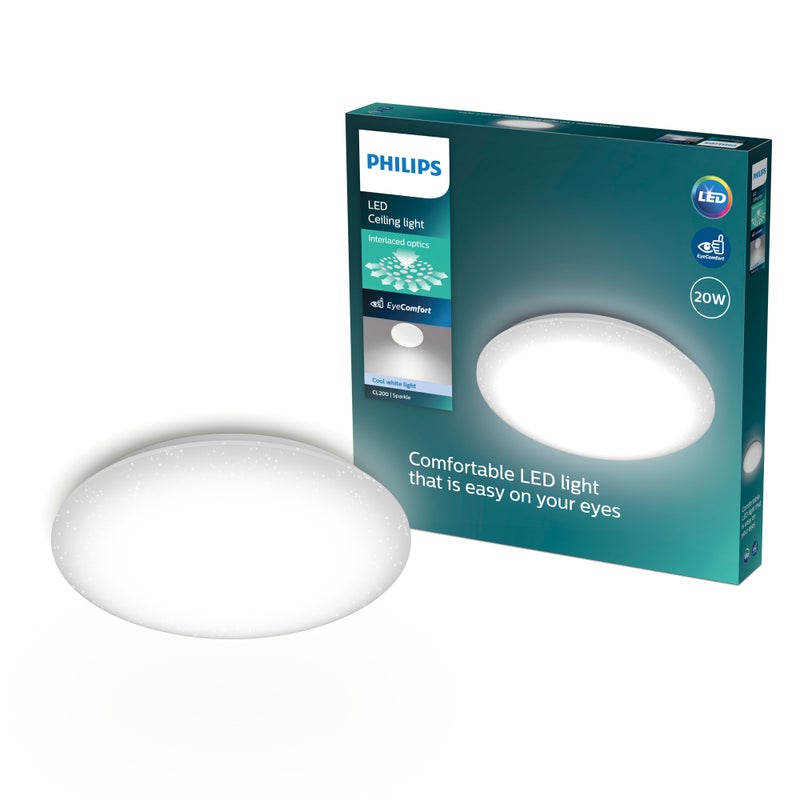 Plafon LED Philips Lampa Sufitowa 20W 2300lm 4000K z Efektem Gwiazd Moire CL200