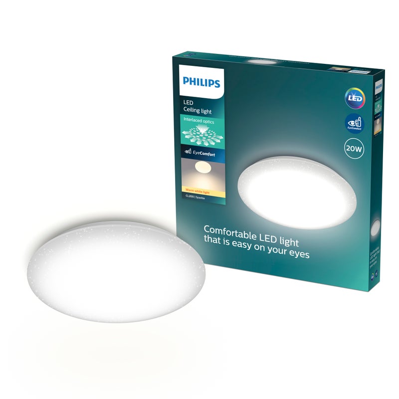 Plafon LED Philips Lampa Sufitowa 20W 2000lm 2700K z Efektem Gwiazd Moire CL200