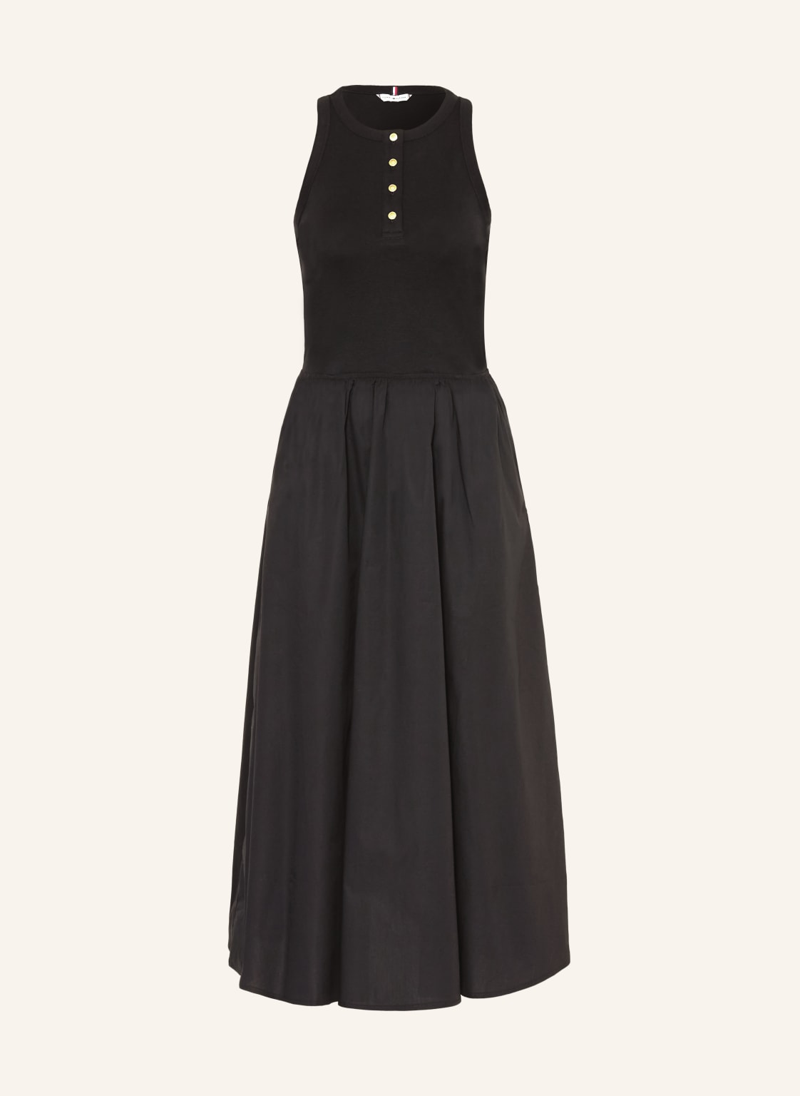 Tommy Hilfiger Sukienka Z Mieszanki Materiałów schwarz