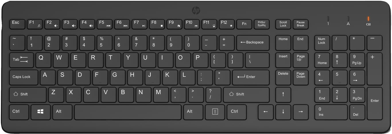 HP 225 Wireless Keyboard - Tastatur klawiatura Uniwersalne RF Wireless Czarny 805T1AA#ABF