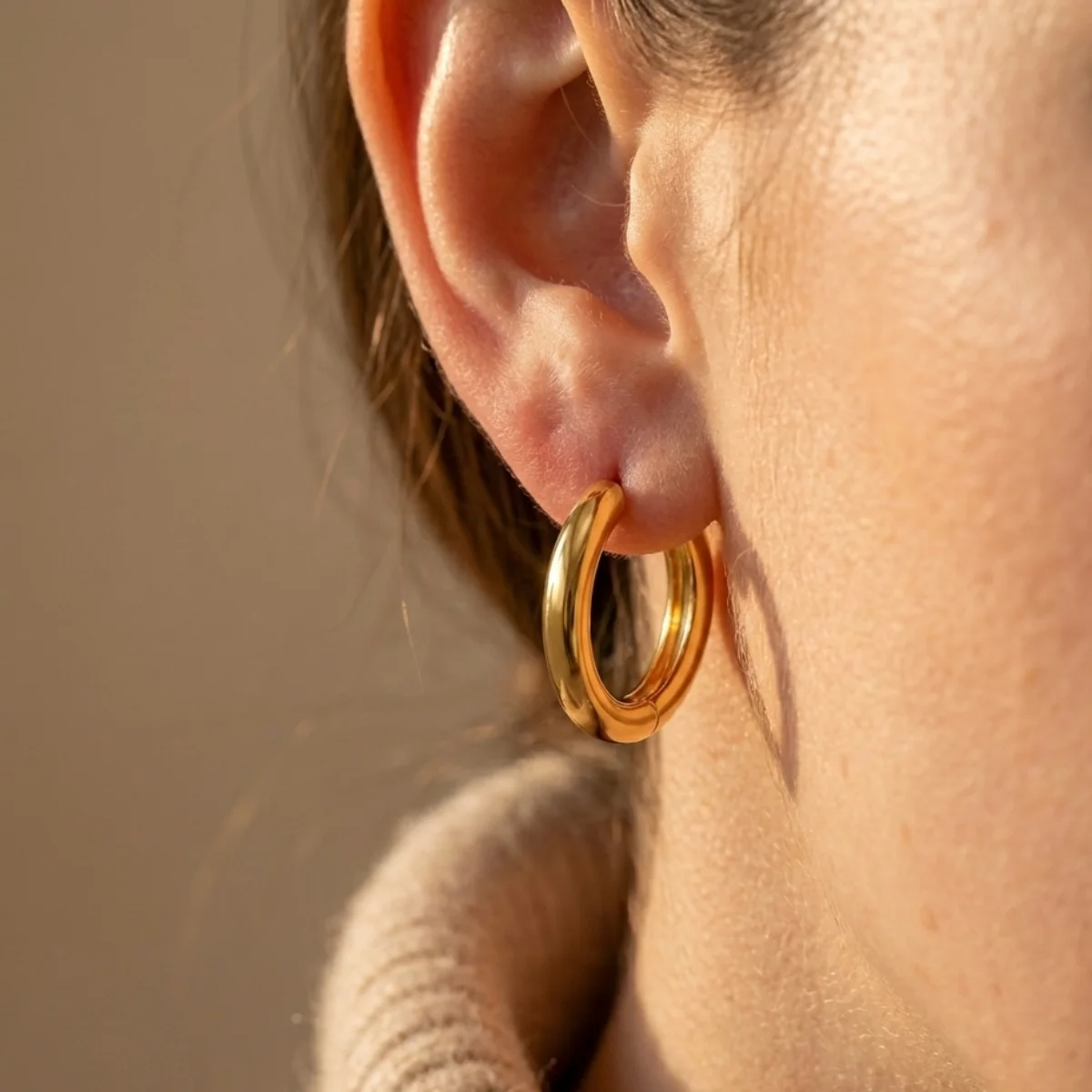 Kolczyki GOLDEN LOOP - DAILY ESSENTIAL
