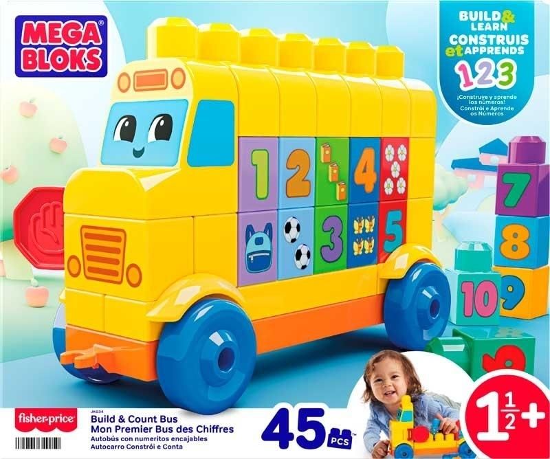 Mega Bloks Autobus Buduj i licz Pojazd i klocki - klocki