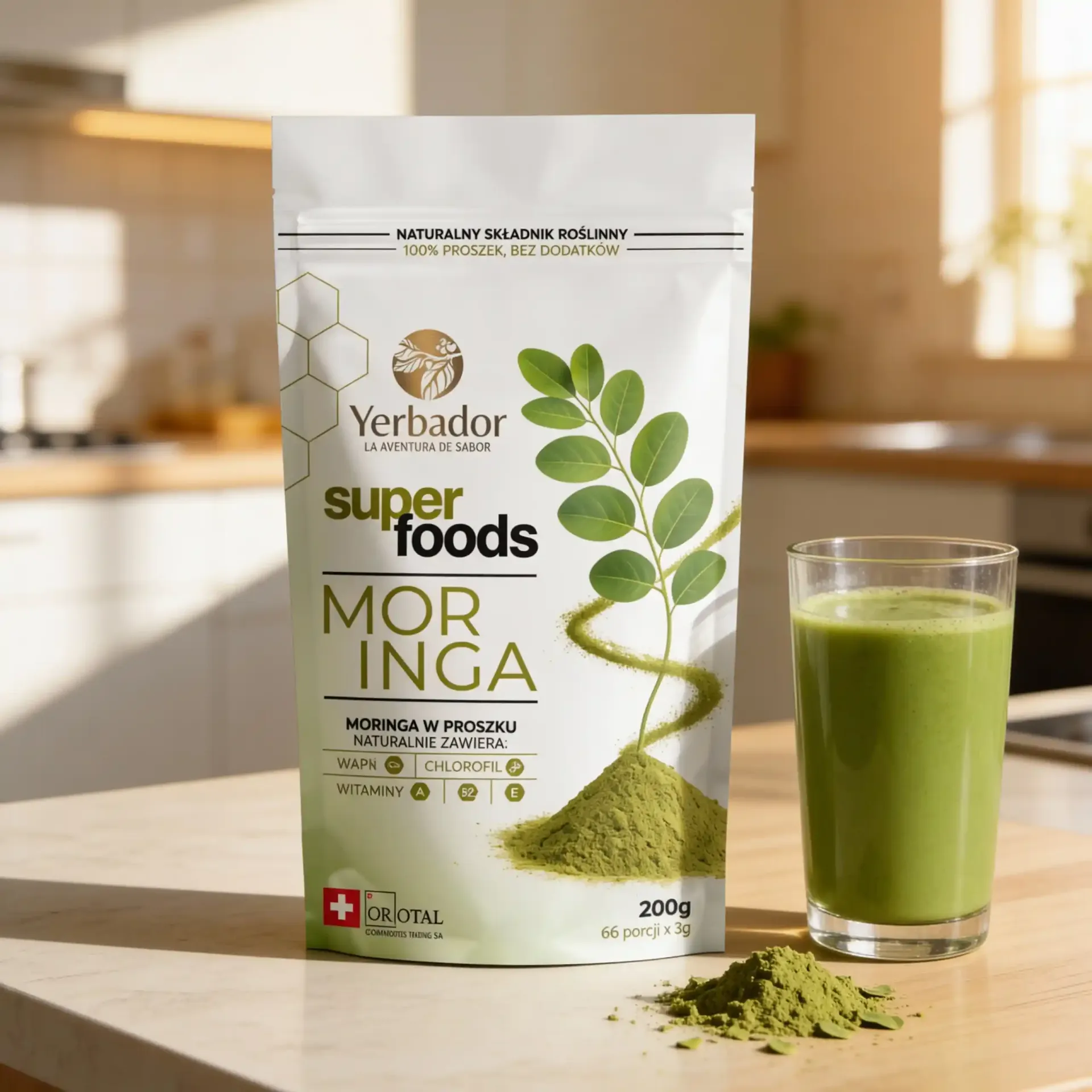 Moringa w Proszku – 100 g – Bogactwo Wapnia i Witamin A+E