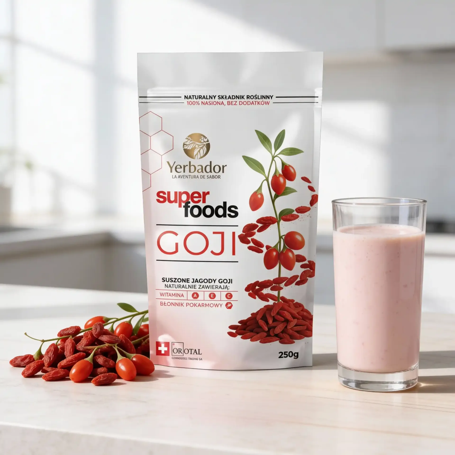 Jagody Goji w Proszku – 200 g – Źródło Witaminy A, C i E