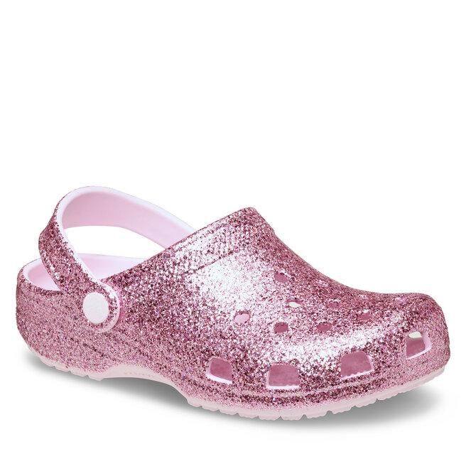 Klapki Crocs Classic Chunky Glitter Clog K 211939 Różowy