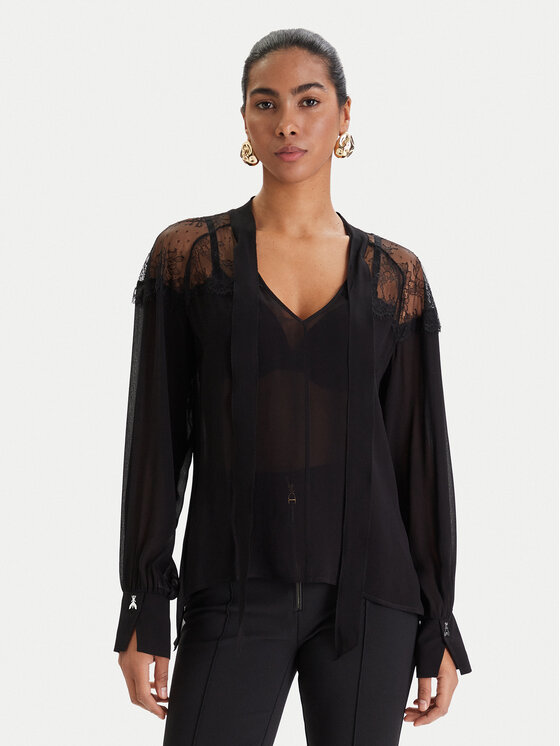 Patrizia Pepe Bluzka 8C0859/A692-K103 Czarny Regular Fit