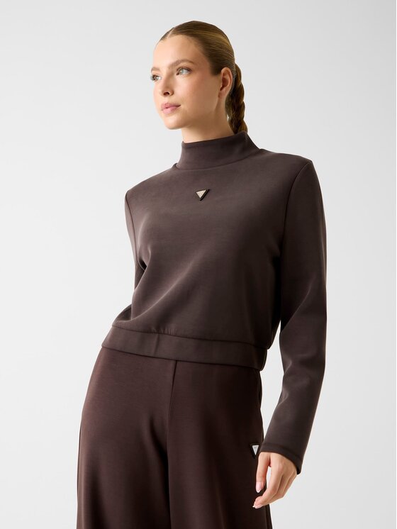 Guess Bluza 164821 Brązowy Classic Fit