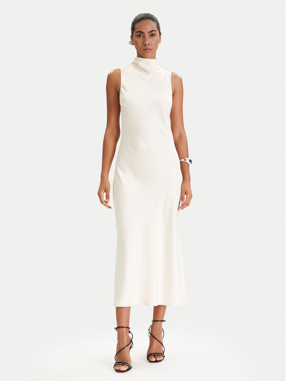 Patrizia Pepe Sukienka koktajlowa 8A1627/A269-W409 Écru Regular Fit