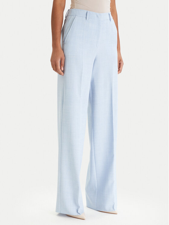 Marella Spodnie materiałowe Giunchi 2613131101 Błękitny Straight Fit