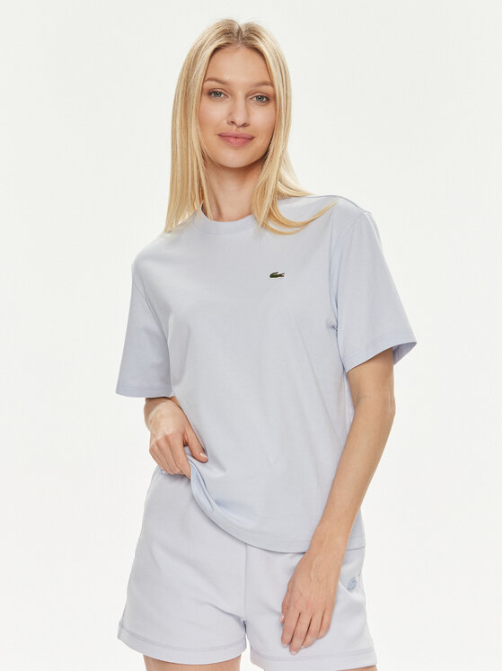 Lacoste T-Shirt TF7215 Błękitny Loose Fit