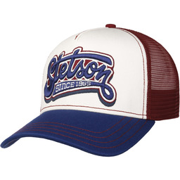 Czapka Trucker Lettering by Stetson, niebiesko-czerwony, One Size