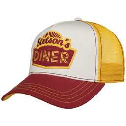 Czapka Trucker Diner by Stetson, biało-czerwony, One Size
