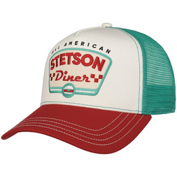 Czapka Trucker All American Diner by Stetson, biało-czerwony, One Size