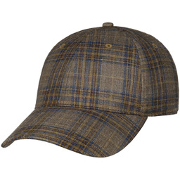 Czapka Silk Mix Check by Stetson, brązowy, One Size