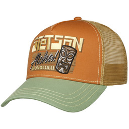 Czapka Trucker Aloha Honolulu by Stetson, pomarańczowy, One Size