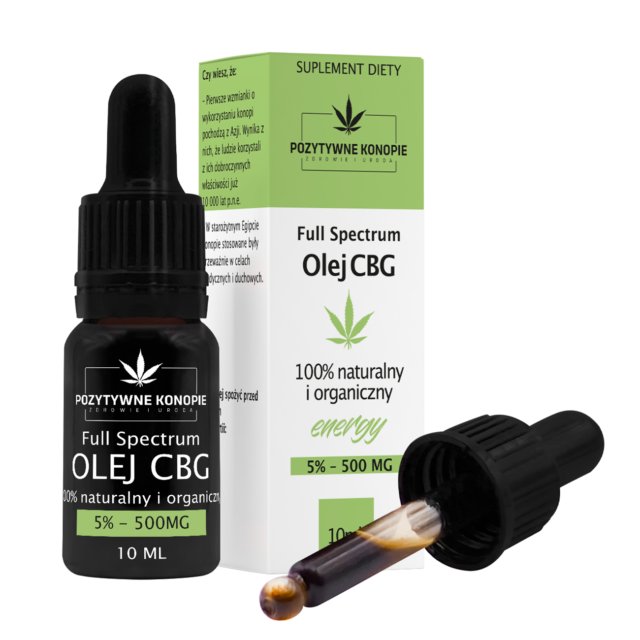 Pozytywne Konopie Olejek CBG 5%, 10 ml