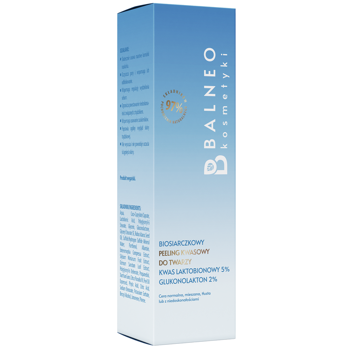 Balneokosmetyki, biosiarczkowy peeling kwasowy do twarzy, 30 ml