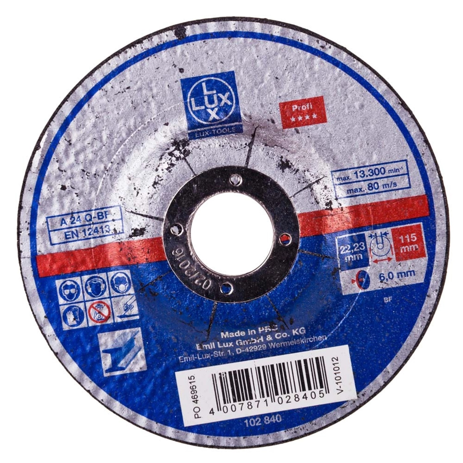LUX Tarcza do cięcia metalu 115 mm