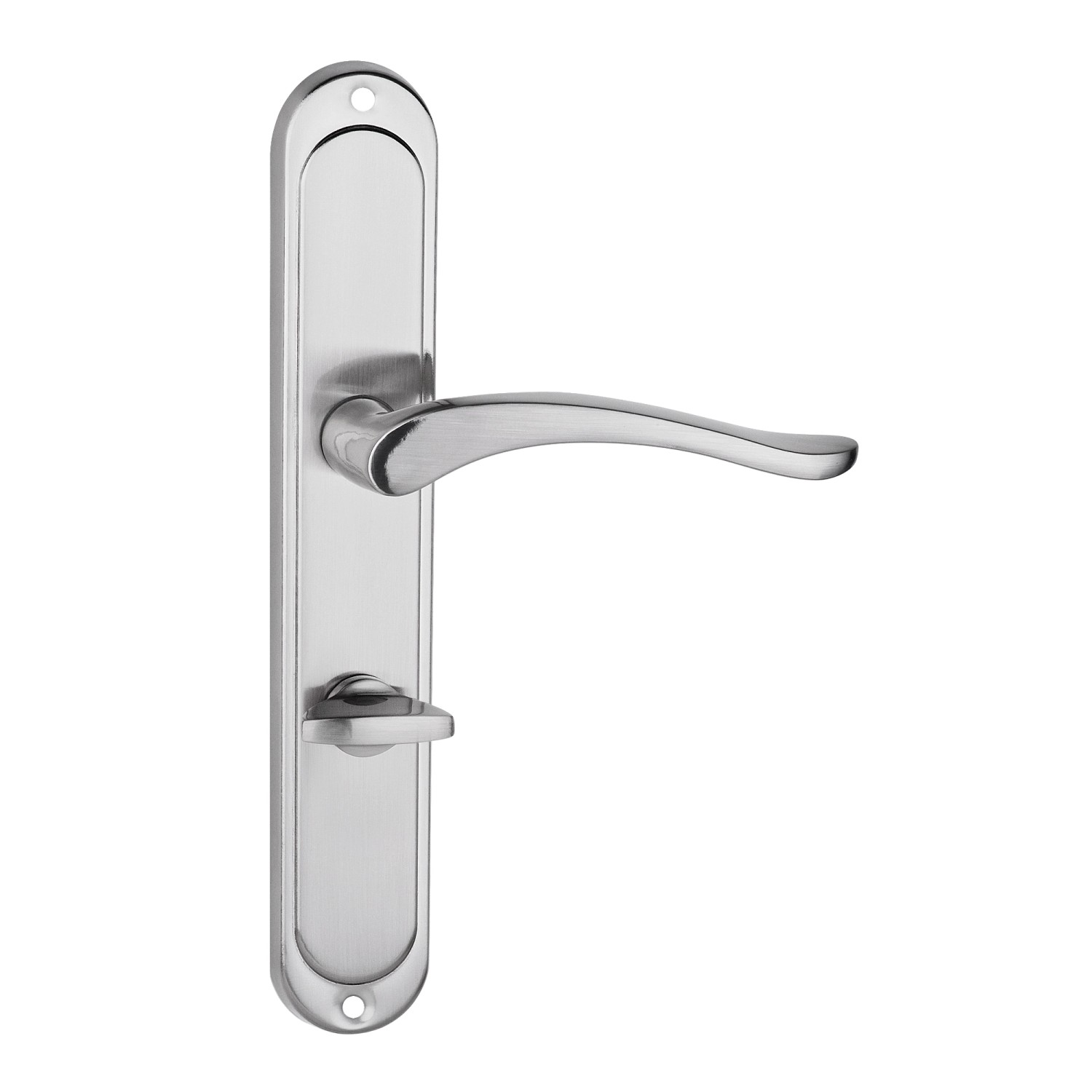 Klamka z szyldem WC Nicole nikiel szczotkowany