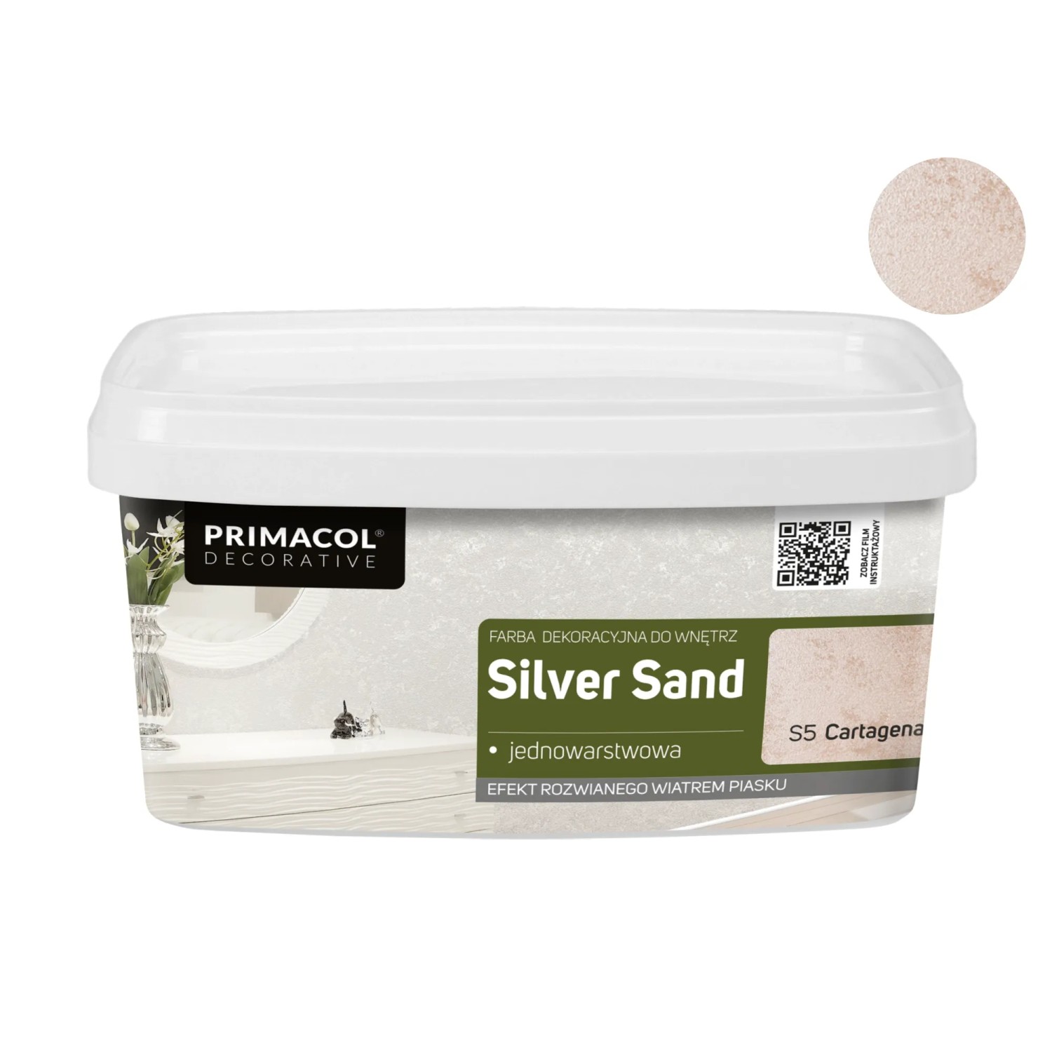 Primacol Farba strukturalna Silver Sand Cartagena 1 l