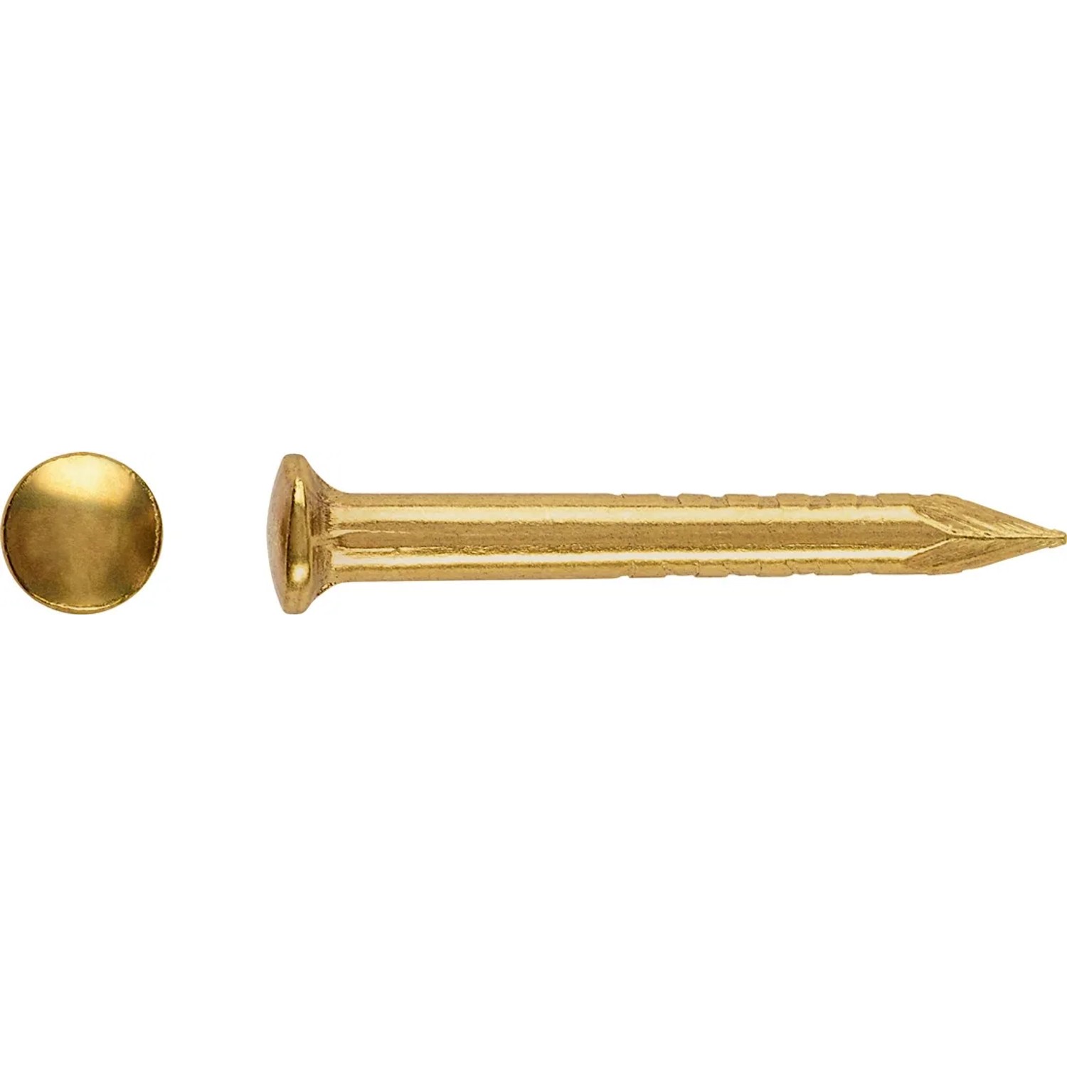 LUX Gwoździe z łbem okrągłym Ø 1,2 mm x 20 mm mosiądz 100 szt