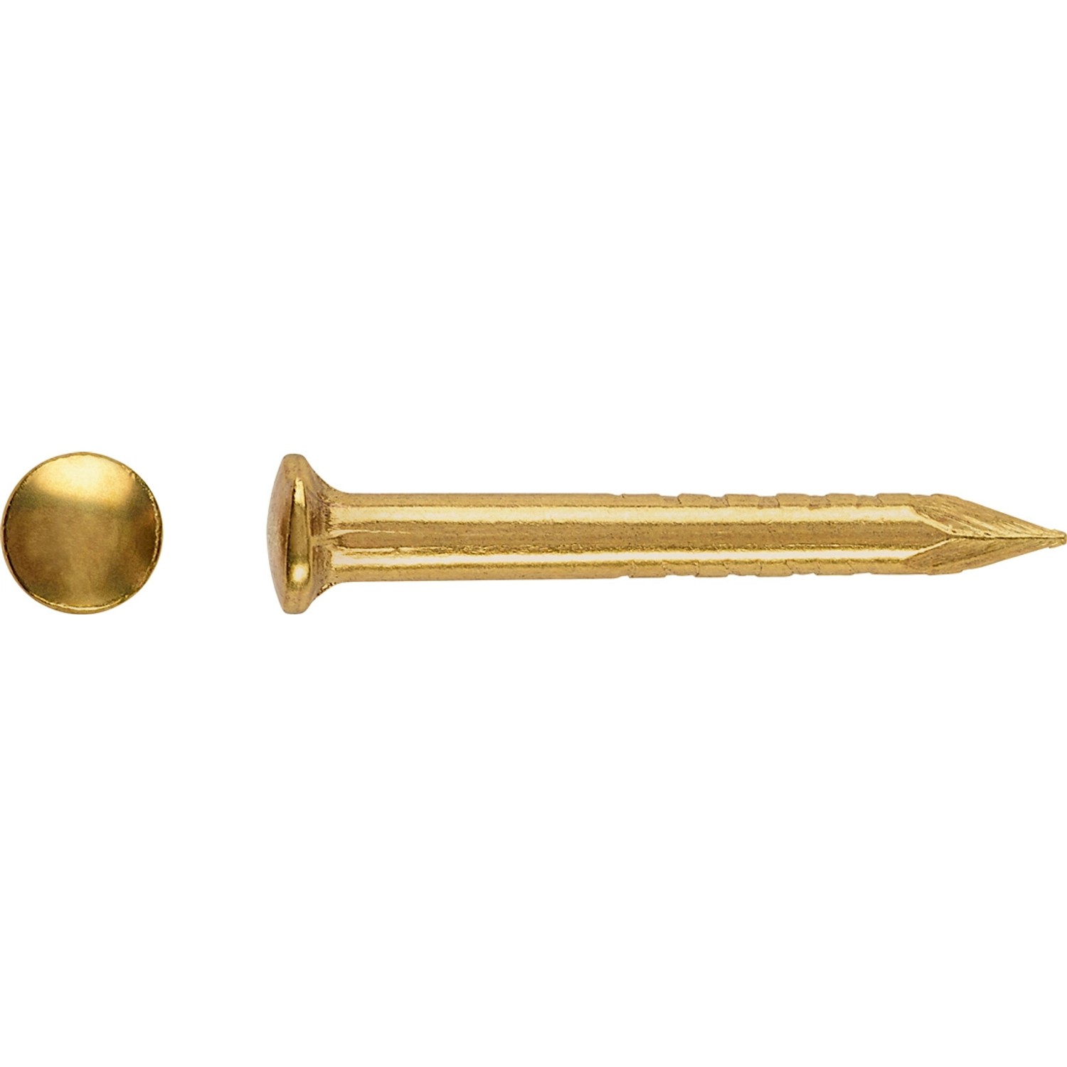 LUX Gwoździe z łbem okrągłym 1,6 mm x 17 mm mosiądz 100 szt