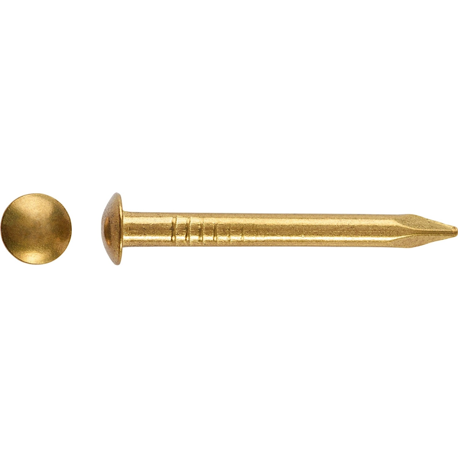 LUX Gwoździe z łbem okrągłym 2 mm x 20 mm mosiądz 100 szt