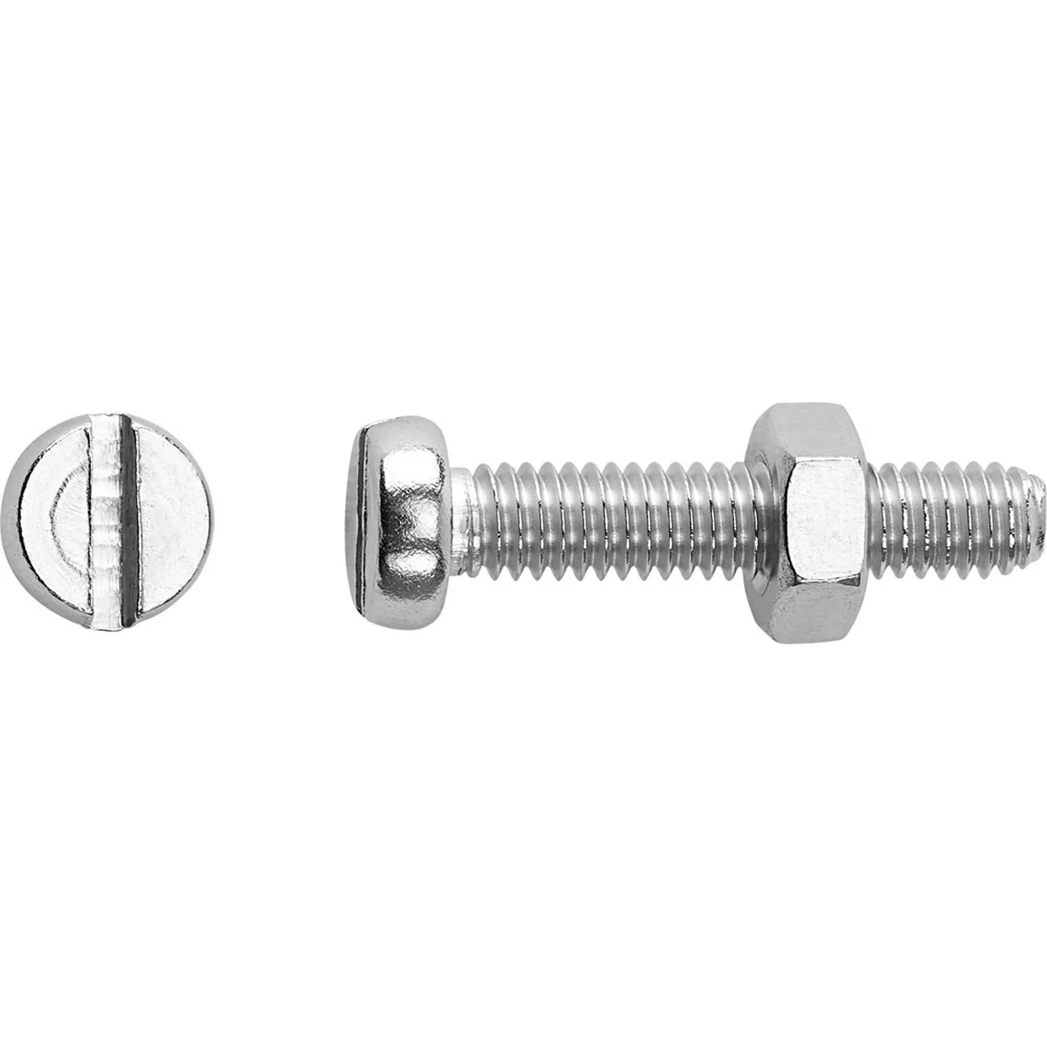 Lux-Tools Śruba + nakrętka z łbem walcowym ocynk SL 6x16mm 8szt.