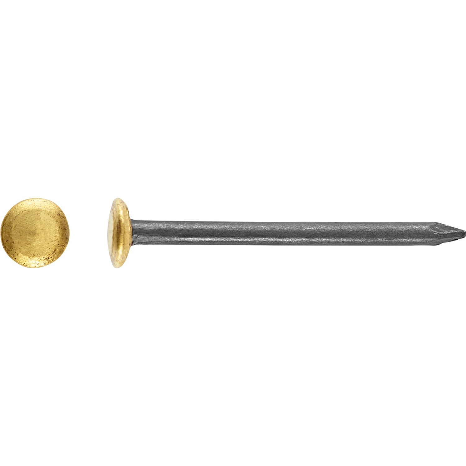 LUX Gwóźdź stalowy z podniesioną główką pokrytą mosiądzem Ø 2,5 mm x 40 mm 20 sz