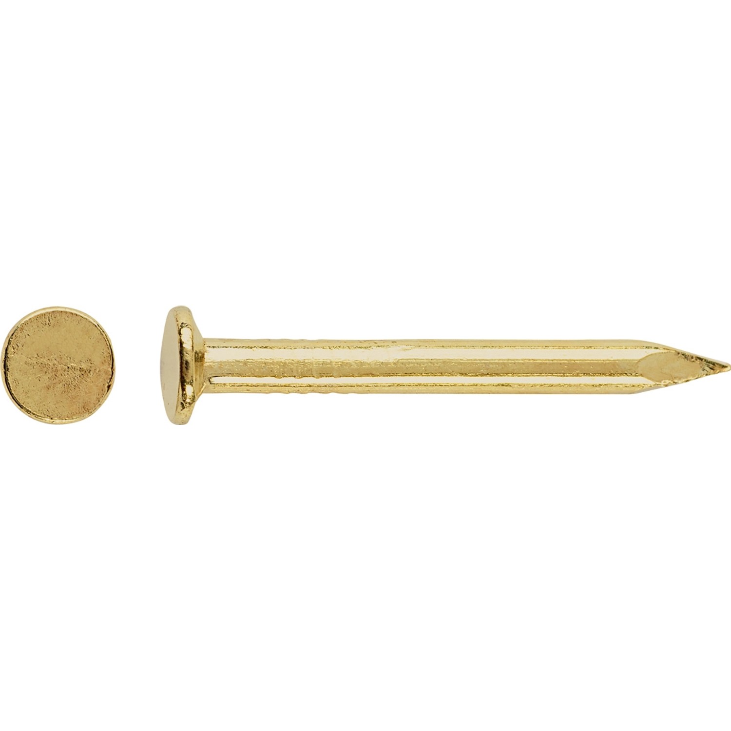 LUX Gwoździe tapicerskie gładkie Ø 1,4 mm x 14 mm mosiądz 100 szt
