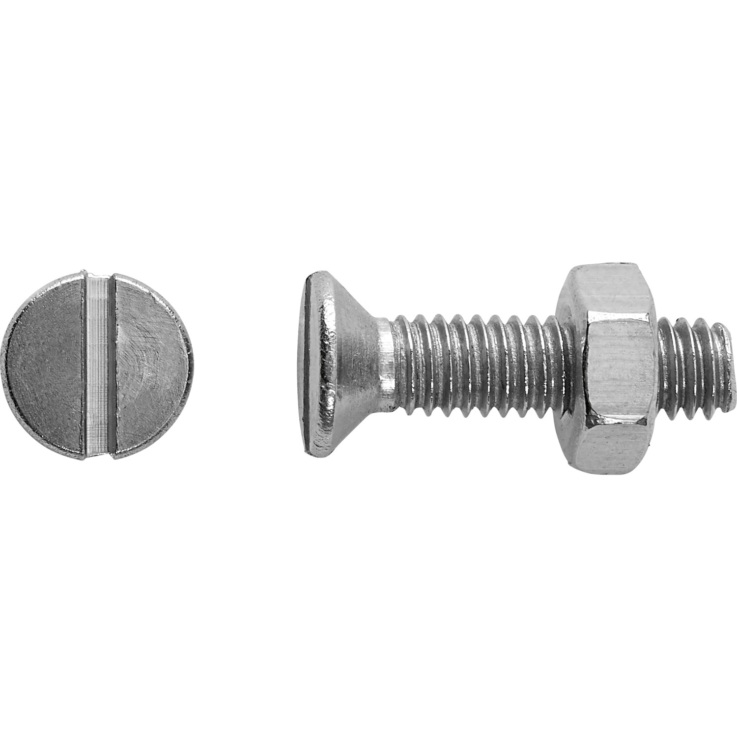 Lux-Tools Śruba + nakrętka z łbem stożkowym SL stal nierdzewna 4x20mm 8szt.