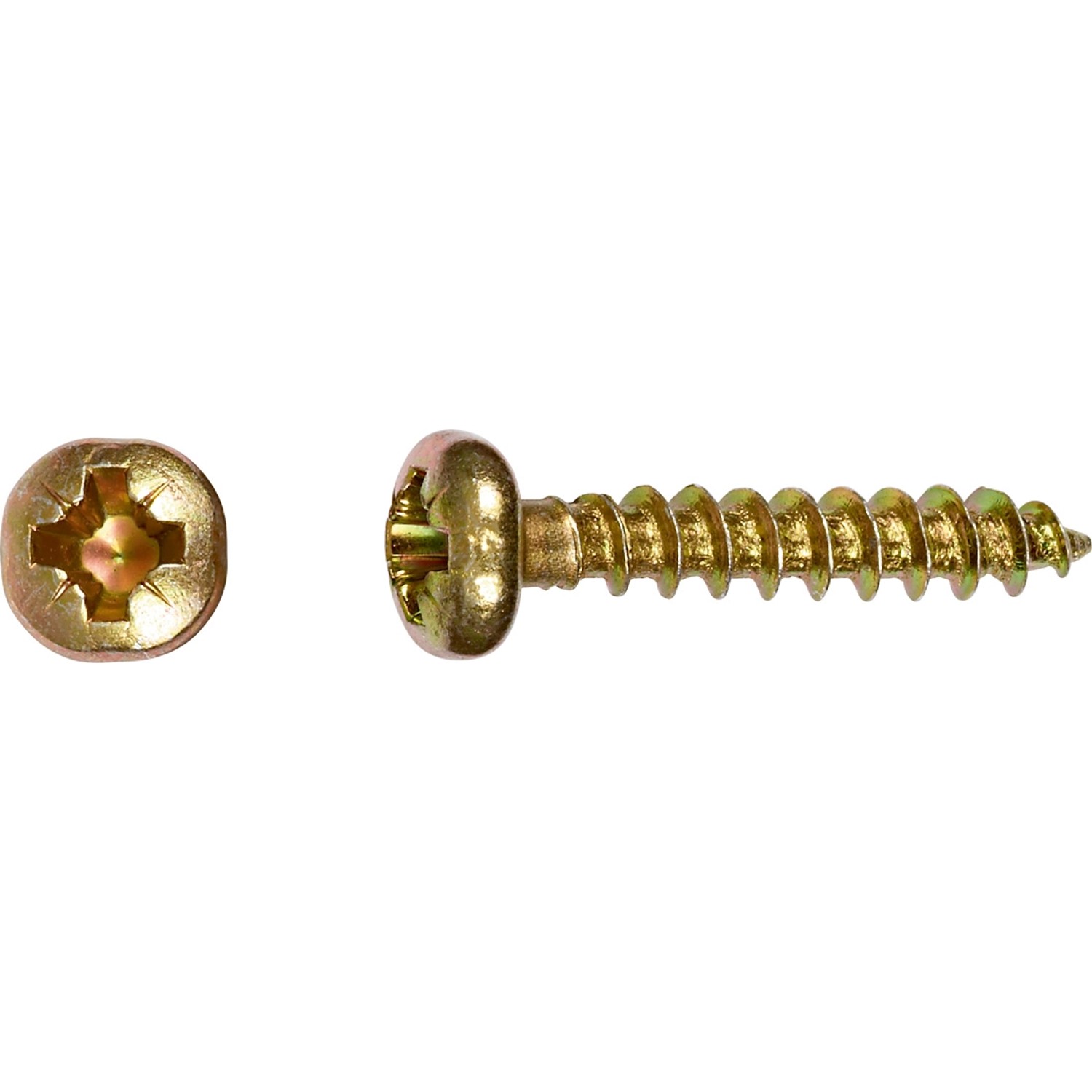 LUX Wkręt uniwersalny z łbem walec PZ Ø 4 mm x 25 mm ocynk żółty 30 szt