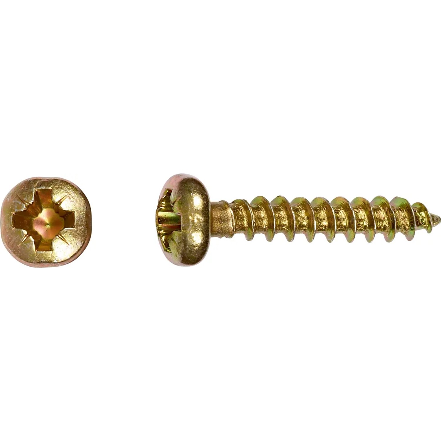 LUX Wkręt uniwersalny z łbem walec PZ 4 mm x 12 mm ocynk żółty 50 szt
