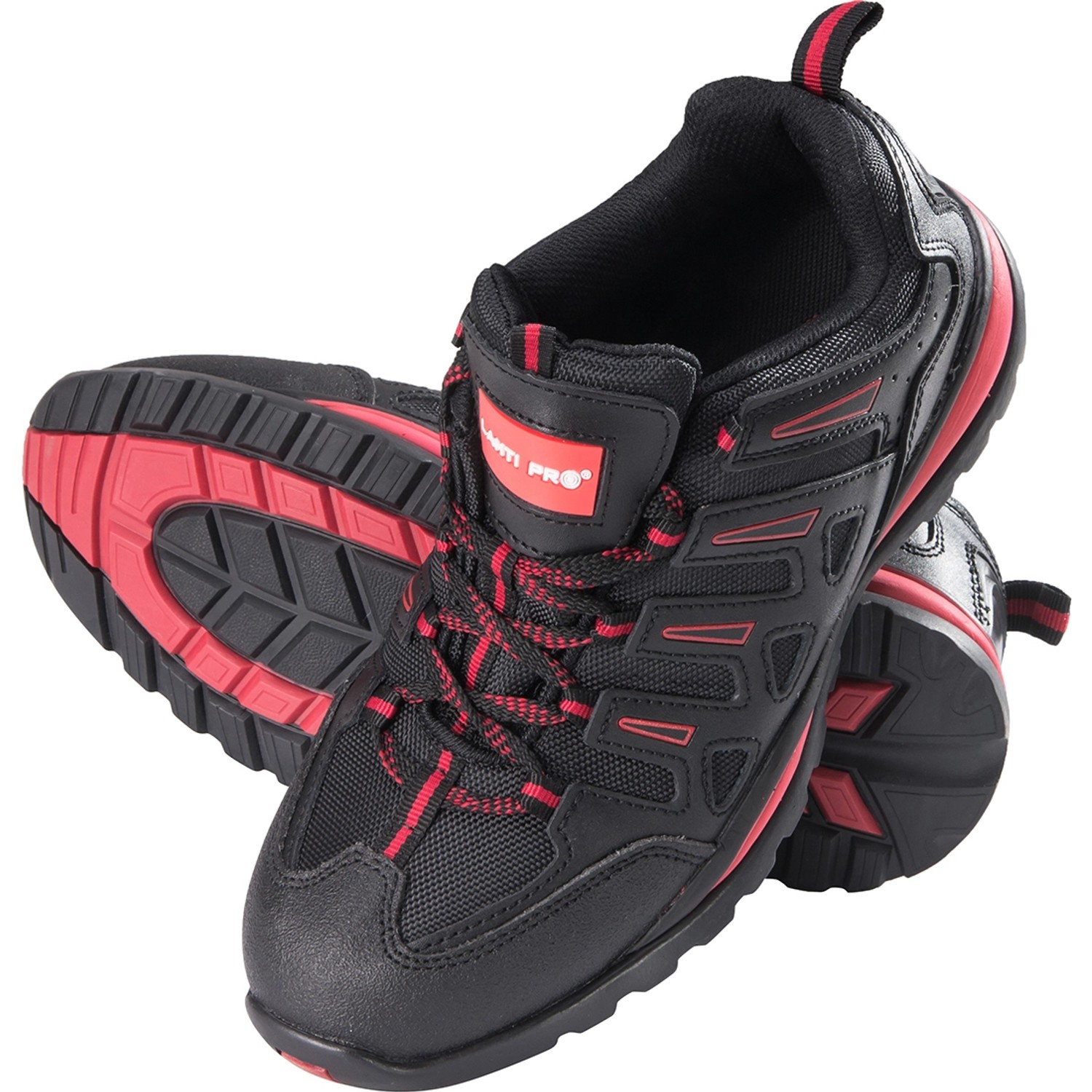 Lahti Pro Półbuty skórzane OXF czarno-czerwone SB SRA rozm. 45