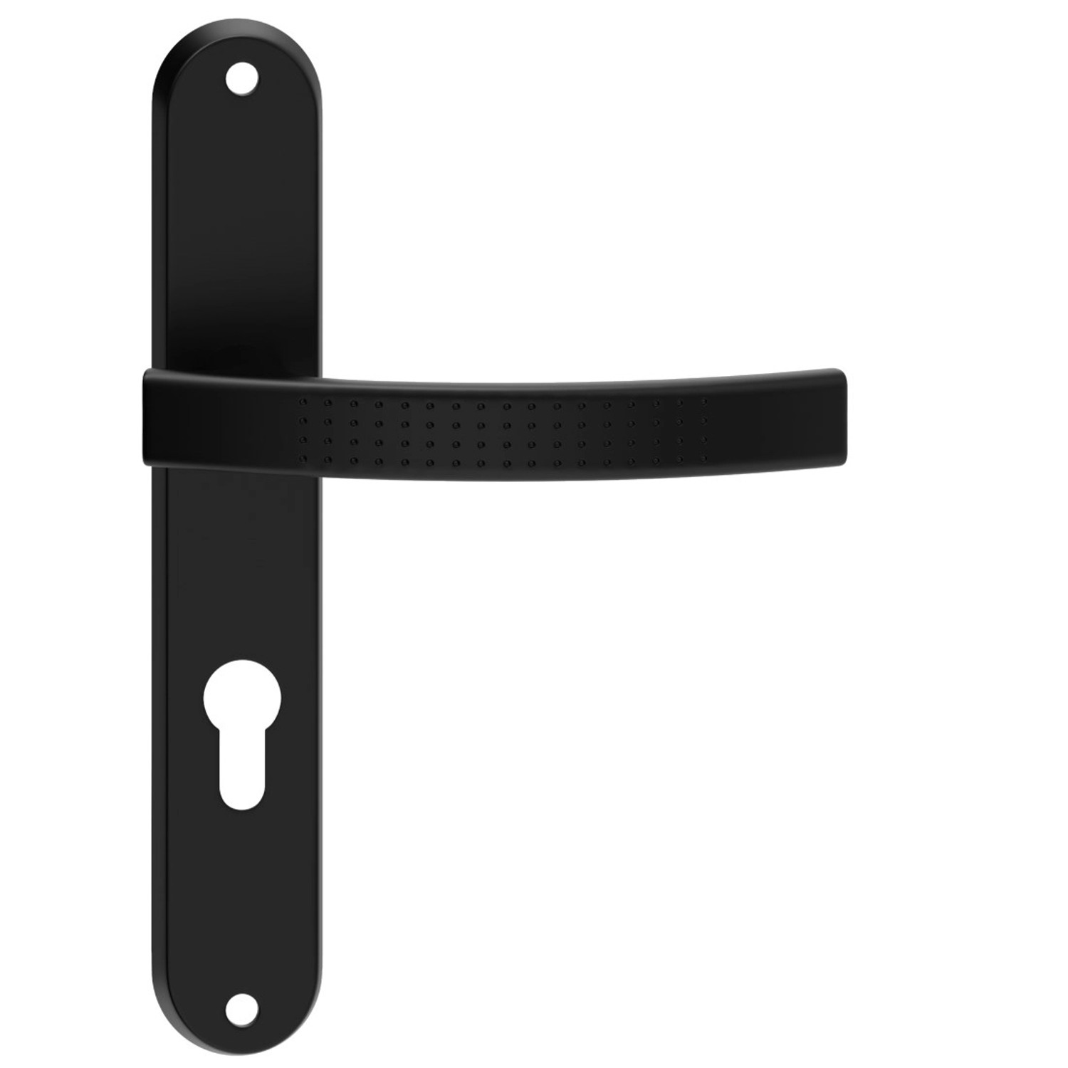 Metal-Bud Klamka Astra z szyldem na wkładkę czarna 72 mm