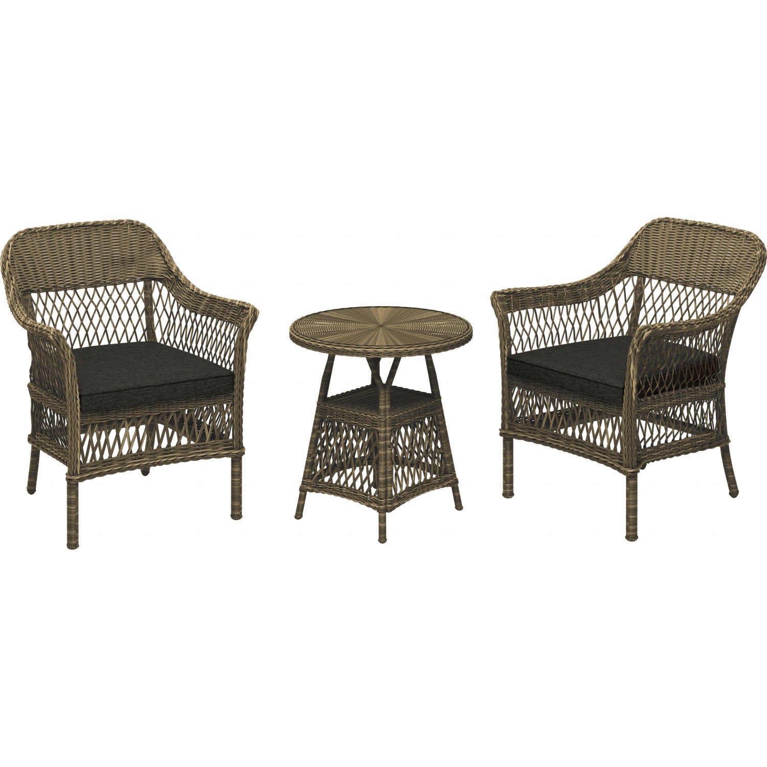 OBI Komplet mebli balkonowych ROSETOWN natura 3-częściowy