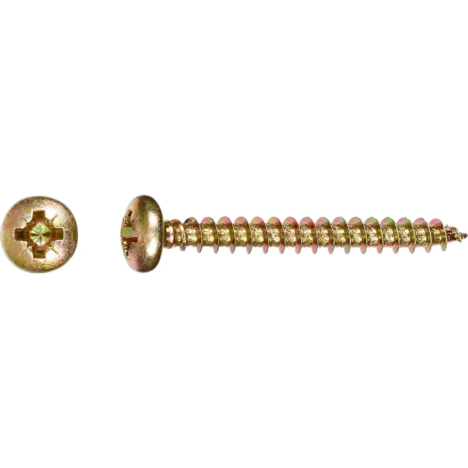 LUX Wkręt uniwersalny z łbem walec PZ Ø 5 mm x 20 mm ocynk żółty 15 szt