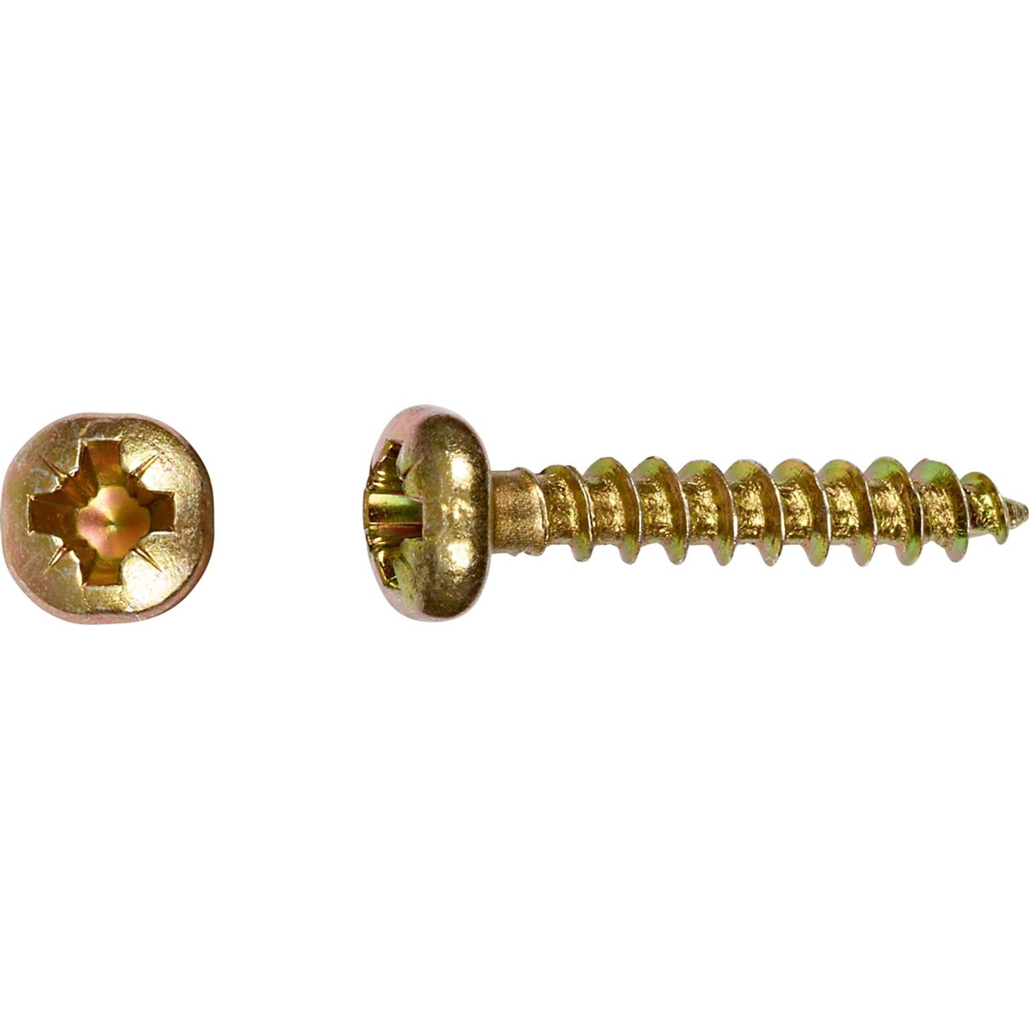 LUX Wkręt uniwersalny z łbem walec PZ Ø 4,5 mm x 20 mm ocynk żółty 20 szt
