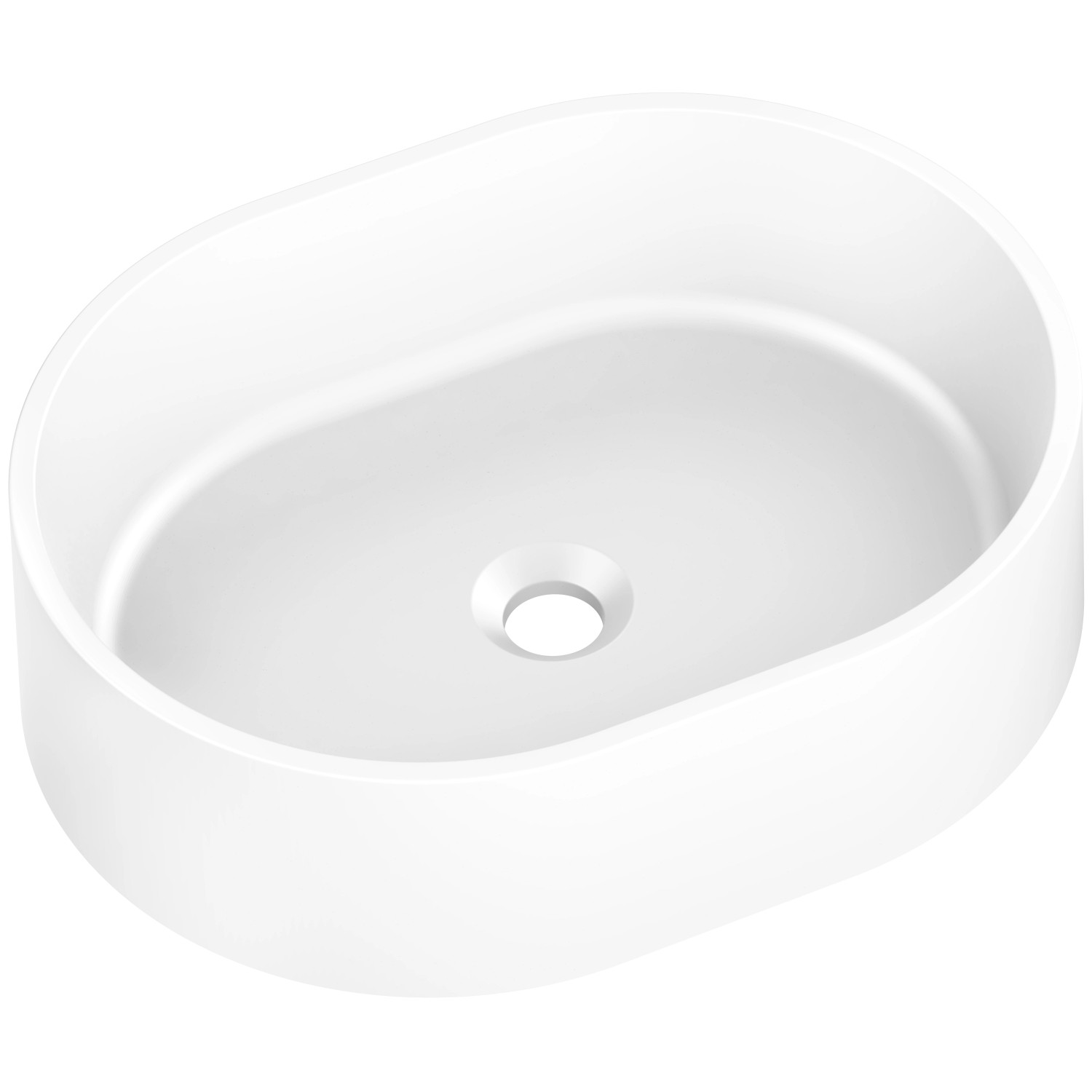 AXIS GROUP Umywalka Olib nablatowa granitowa biała