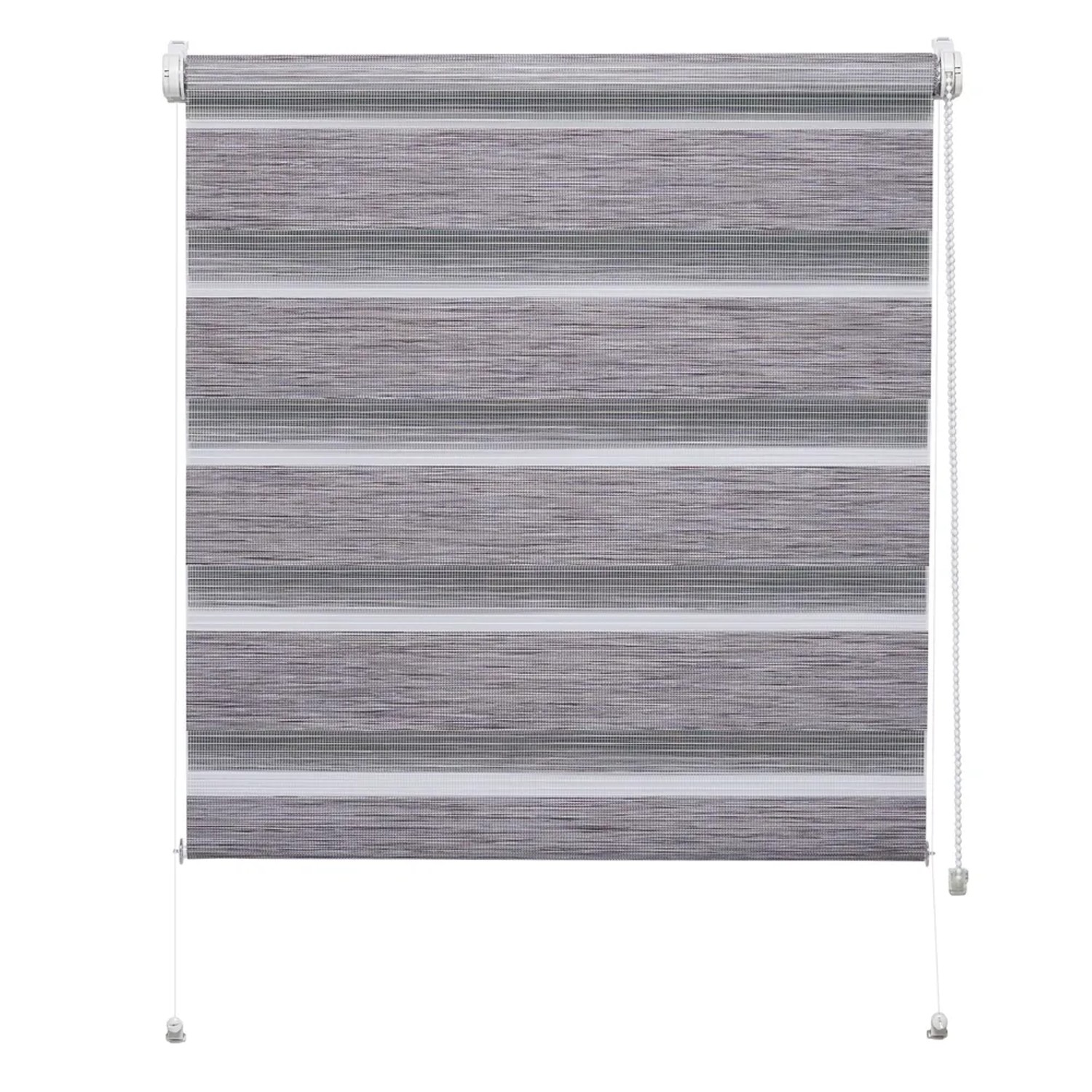 Mini roleta ZEBRA SILVALIN Dzień/Noc szara 76 cm x 150 cm