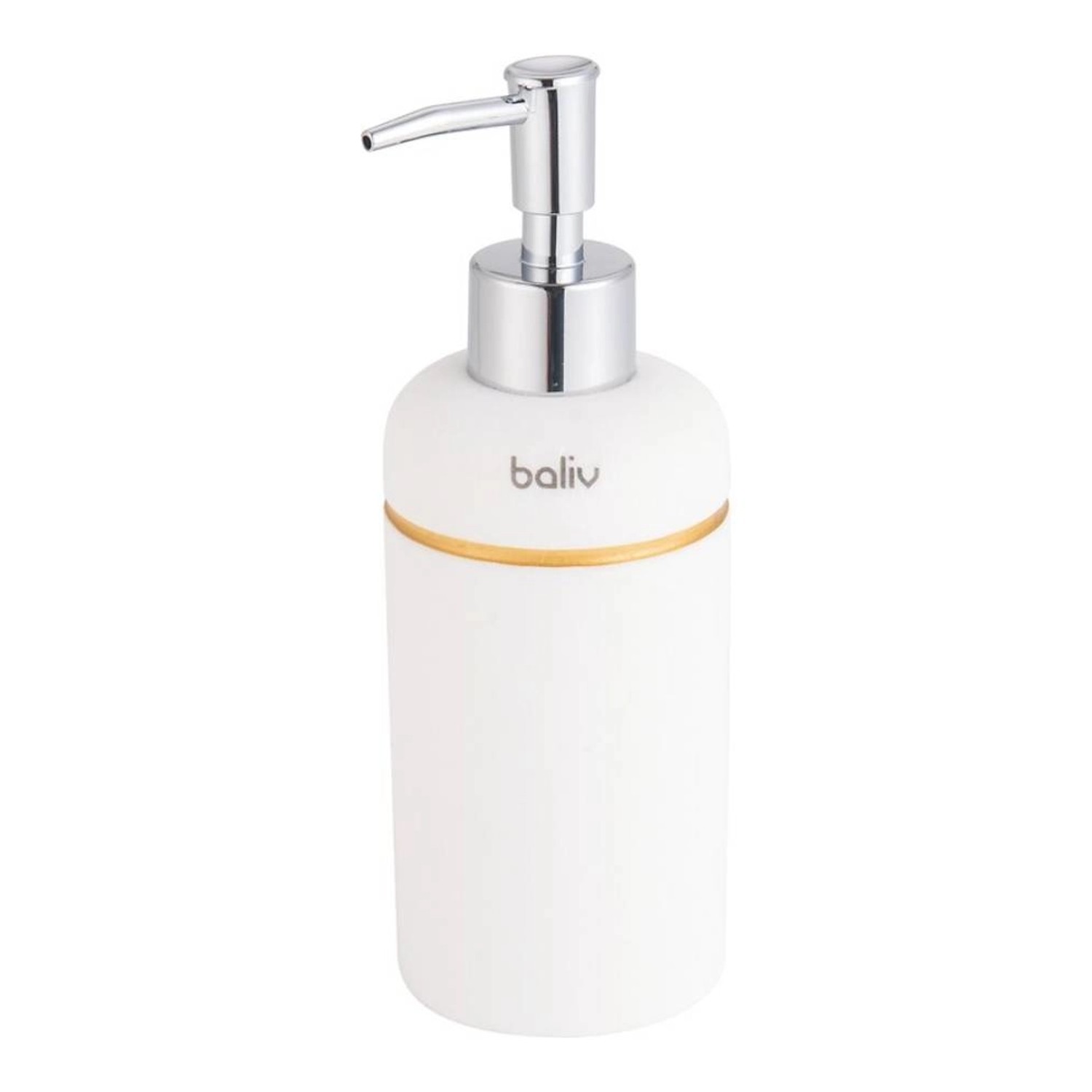 Baliv Dozownik do mydła beżowo-złoty