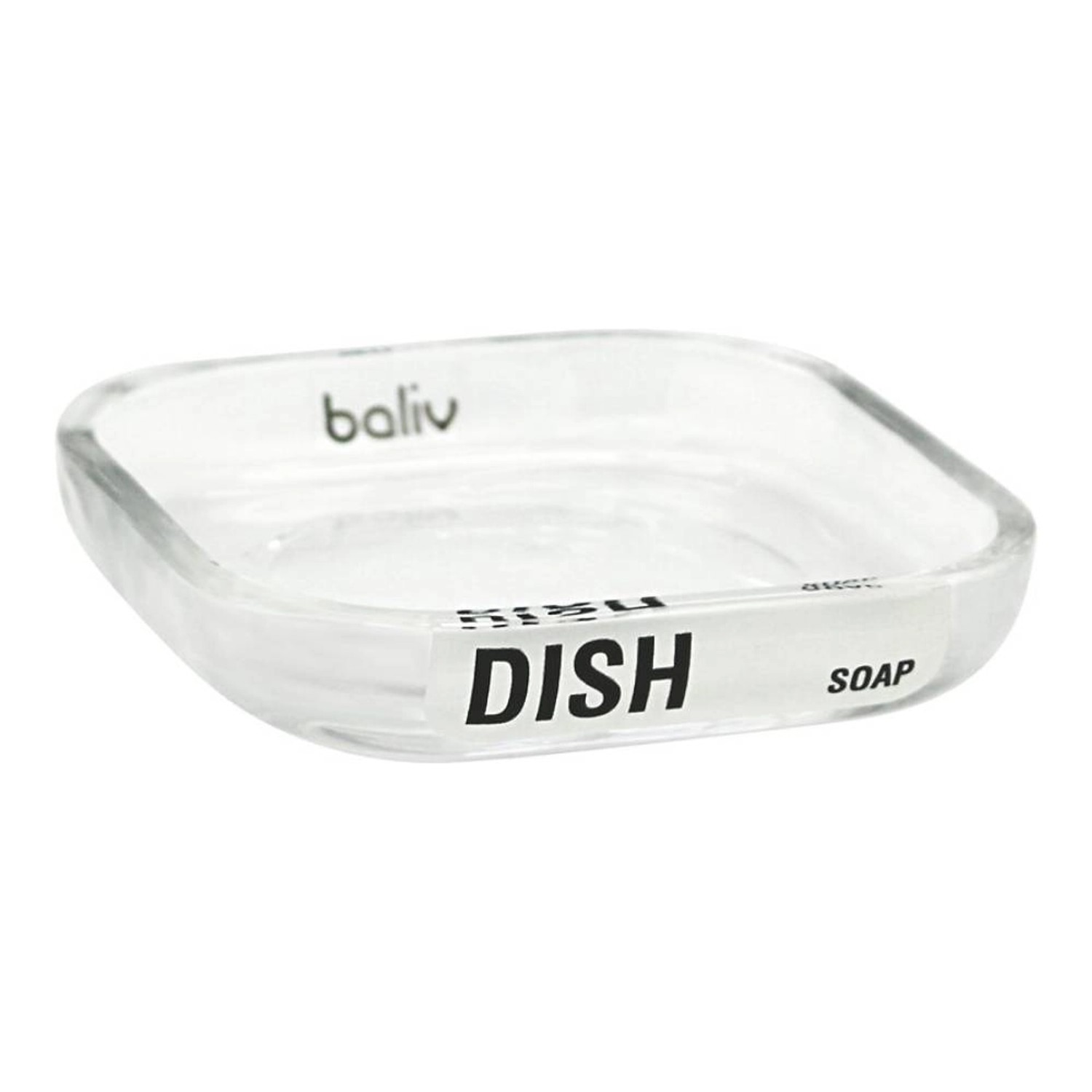 Baliv Mydelniczka szklana z czarnym napisem
