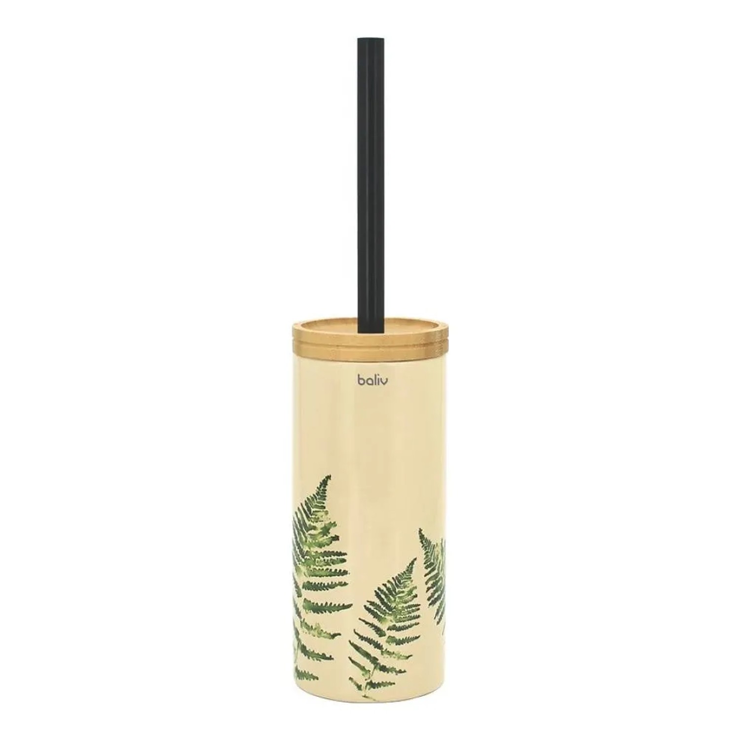 Baliv Szczotka WC z ceramicznym pojemnikiem bambus-liść