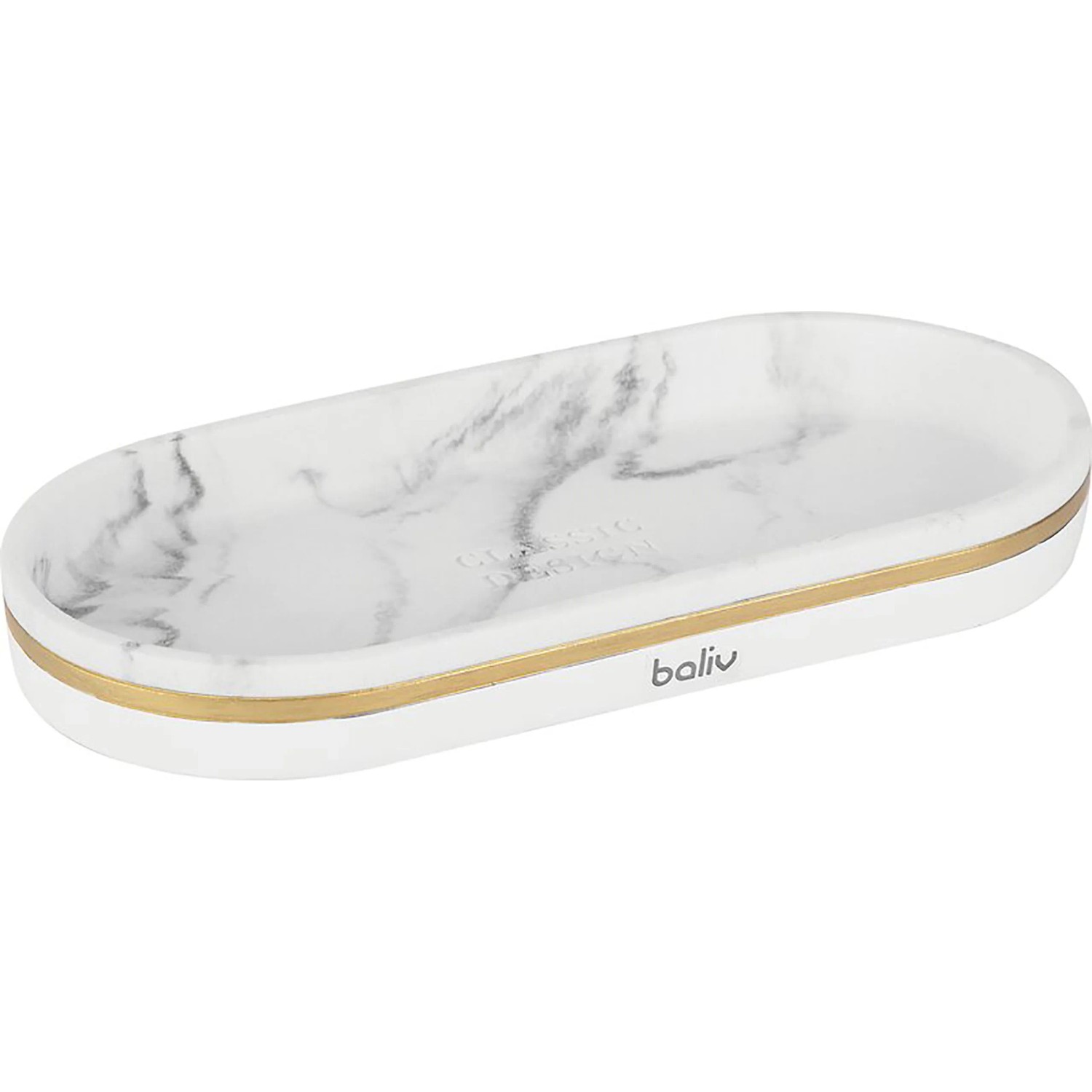 Baliv Podstawka łazienkowa biało-złota