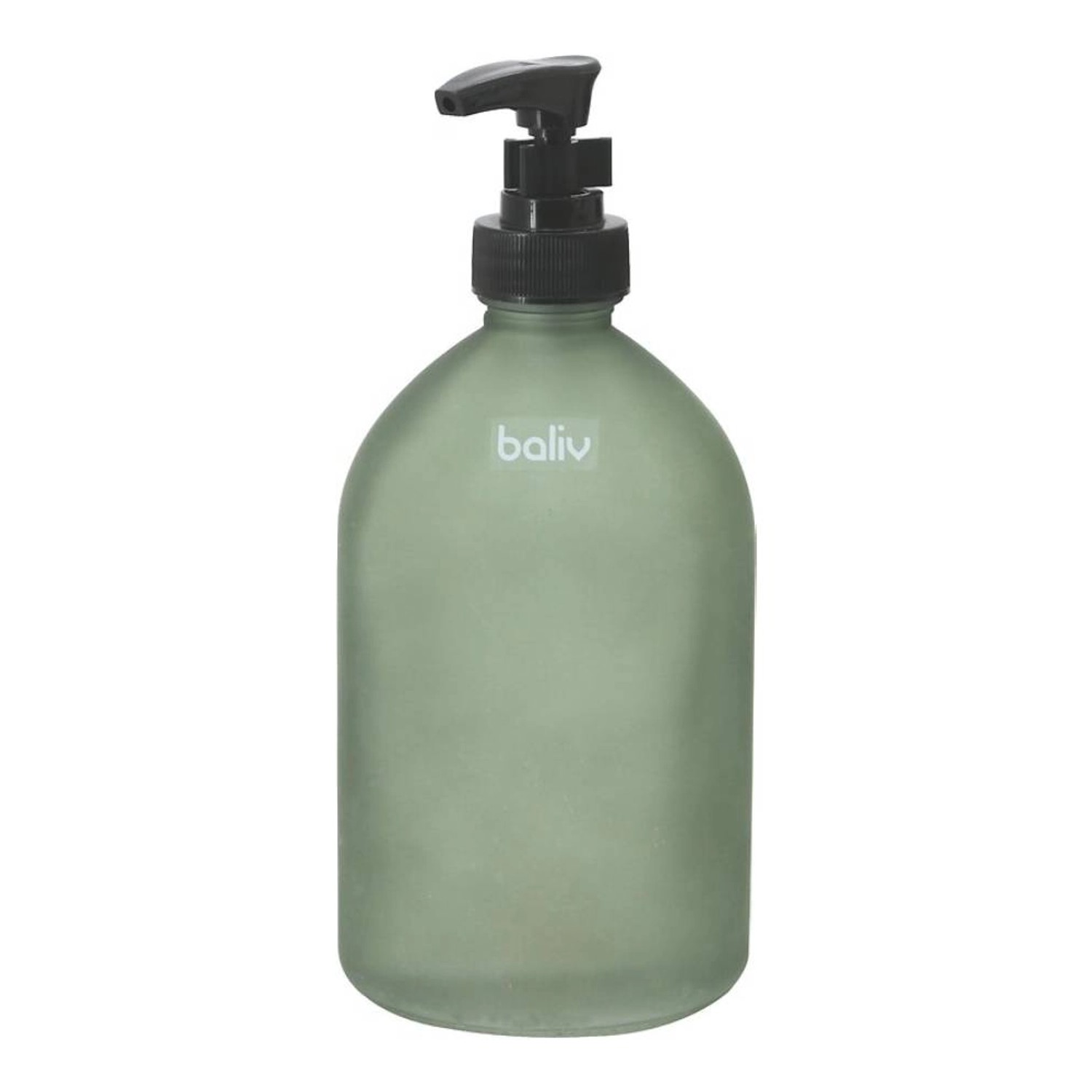 Baliv Dozownik na mydło szklany zielono-czarny