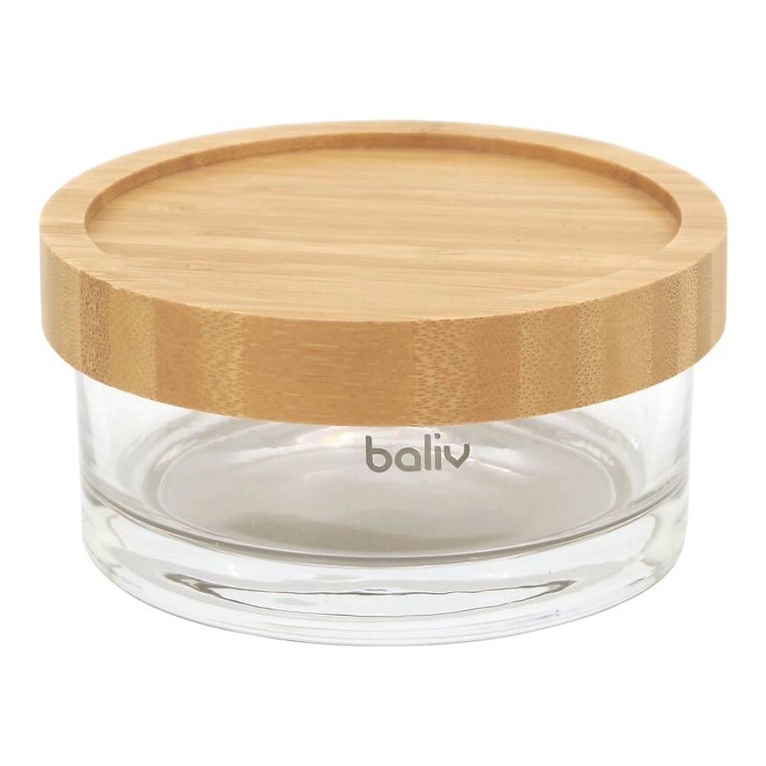 Baliv Pojemnik łazienkowy szkło transparentne-bambus