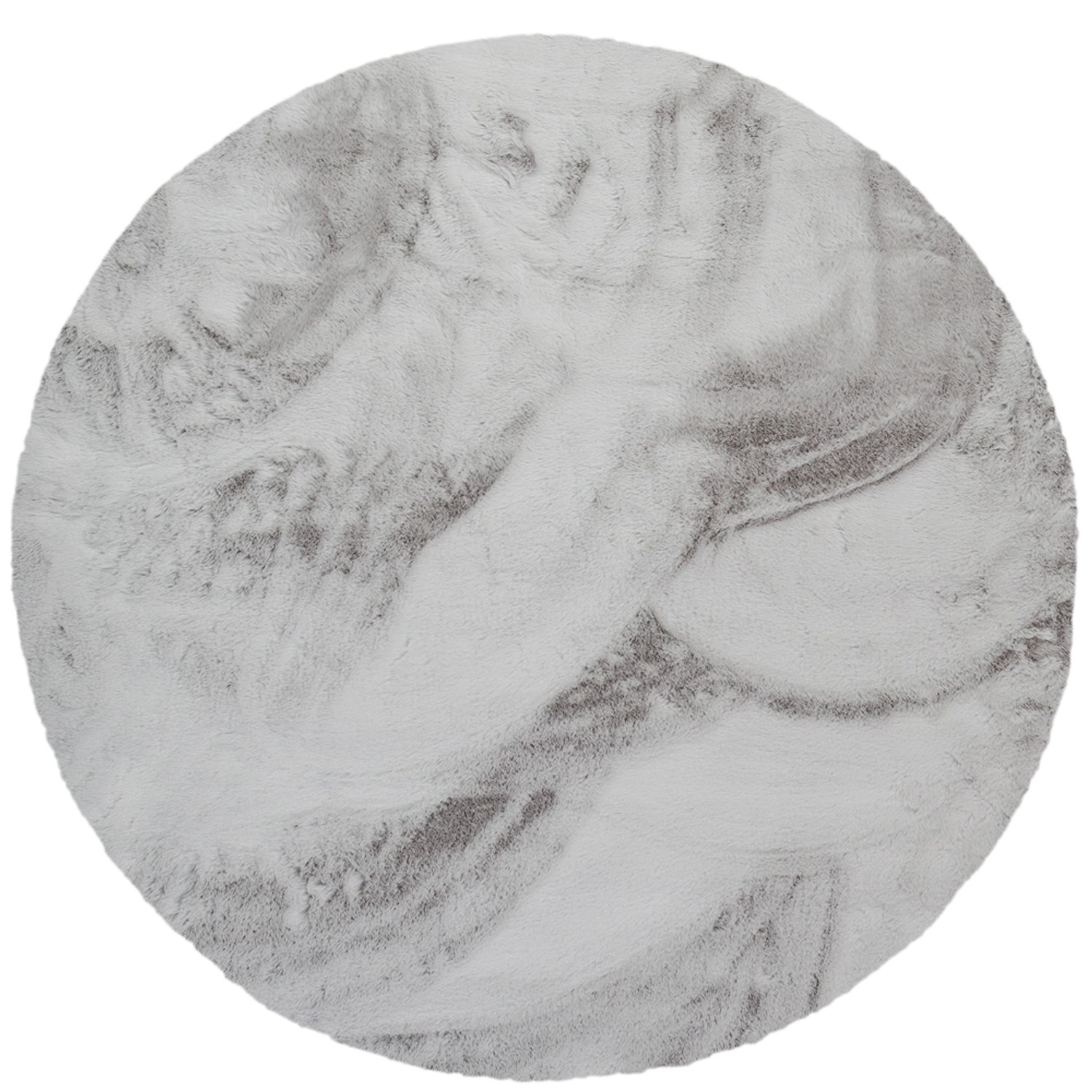 Indavo Dywan RABBIT-FUR koło średnica 100 cm jasny szary