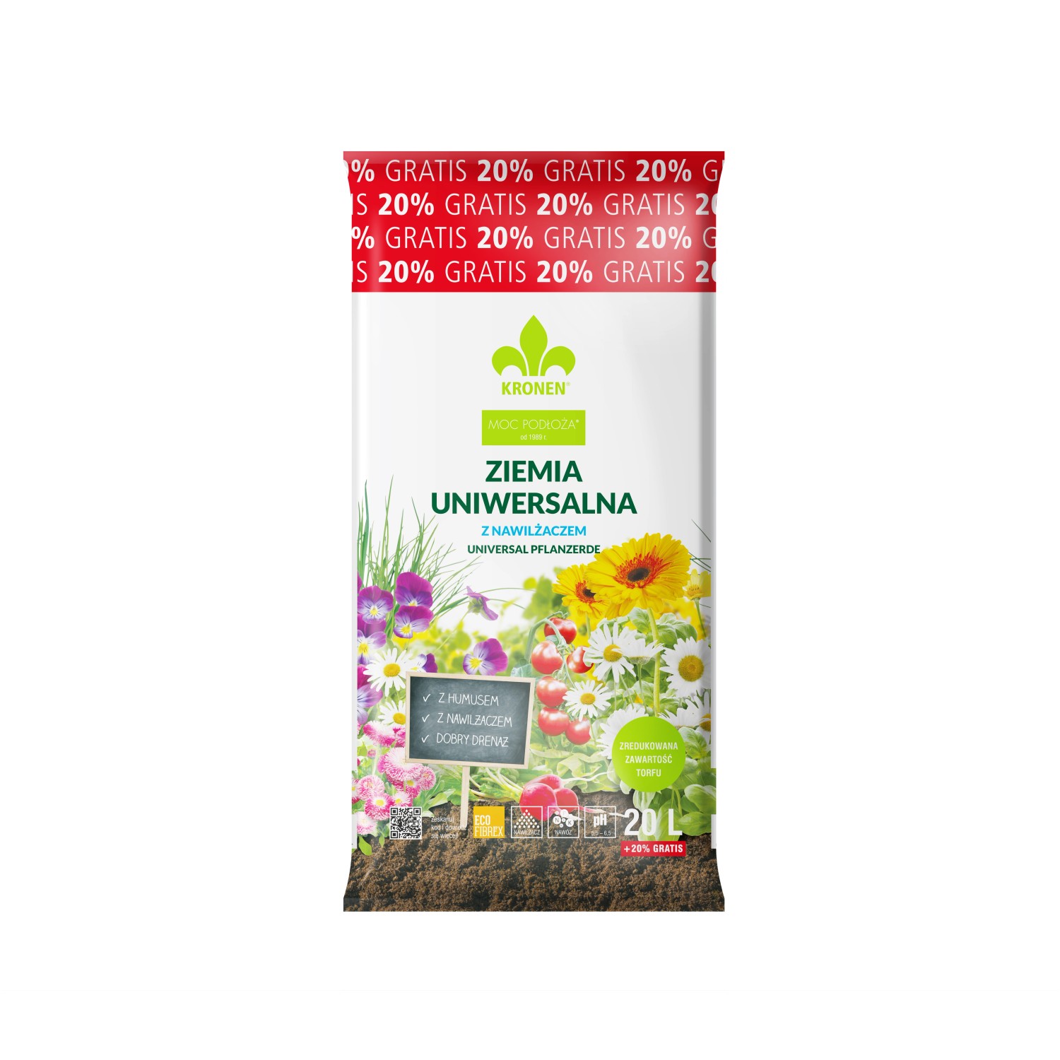 Podłoże z nawilżaczem - 20 l + 20 % gratis