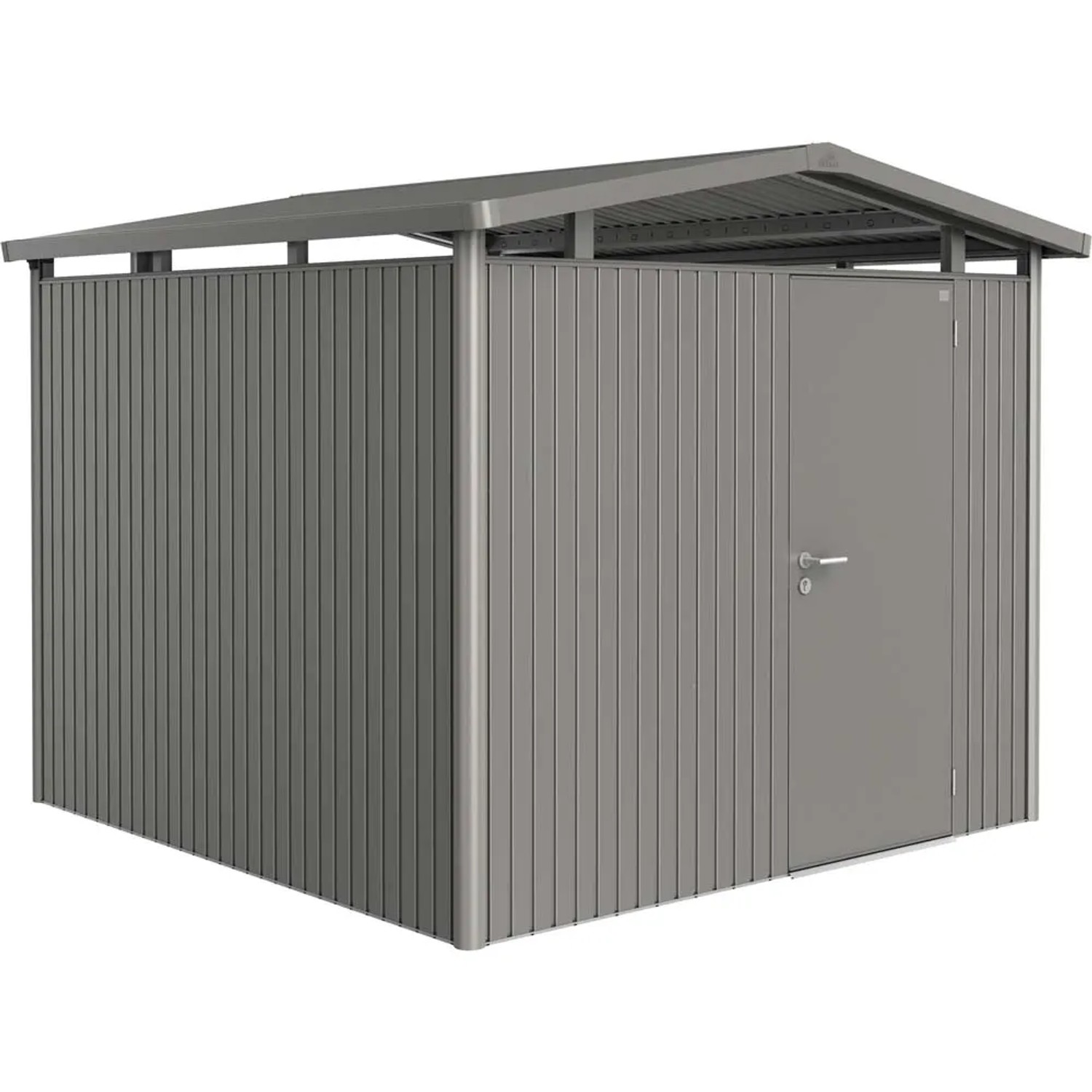 Biohort Domek ogrodowy szary kwarc drzwi pojedyncze - 273 x 278 cm